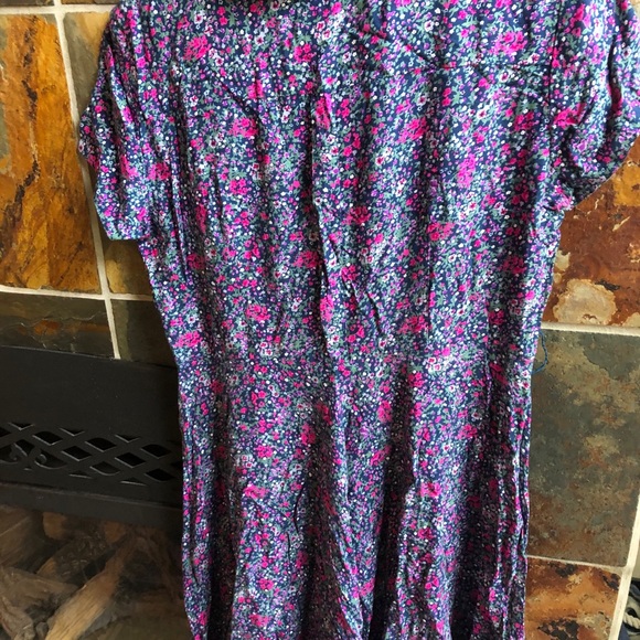 Sz M vintage Peter Pan collar maxi dress - Picture 5 of 7